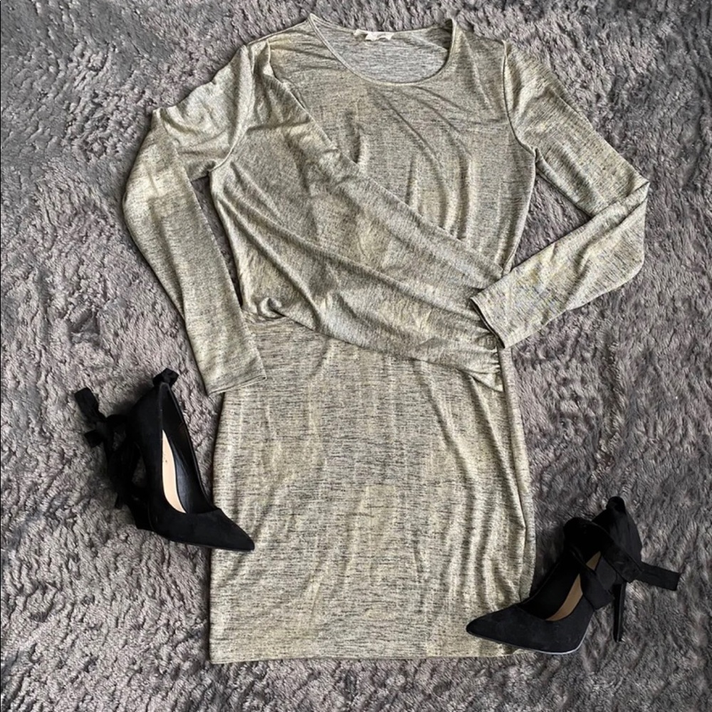 Olive & Oak gold bodycon dress